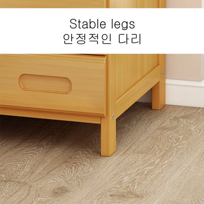 Rattan Nightstand, Boho Side Table with Drawer Open Shelf, Cane Accent Bedside End Table with Solid Wood Legs for Bedroom, Dorm and Small Spaces